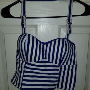 Striped Bustier top
